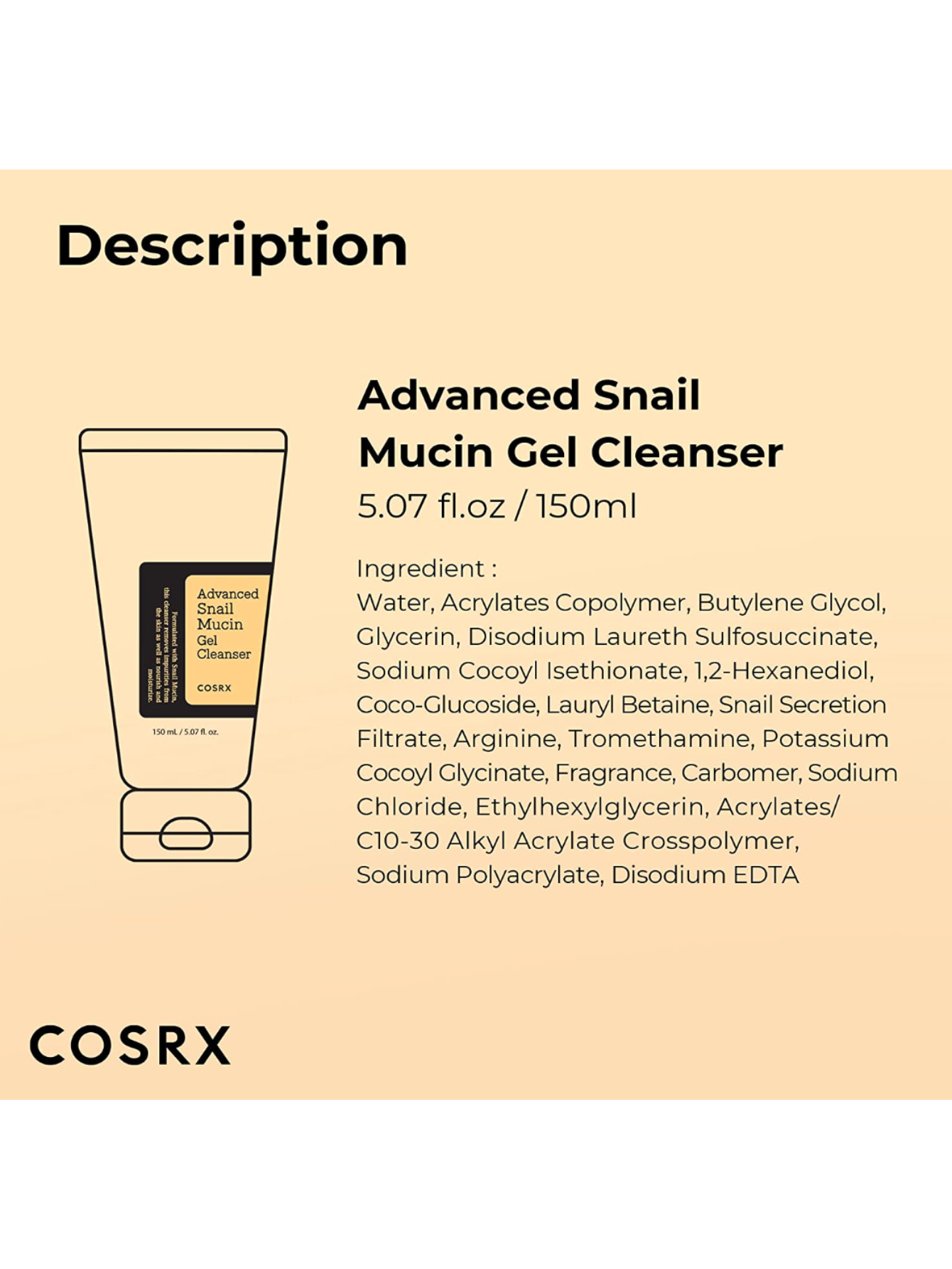 COSRX Advanced Snail Mucin Gel Cleanser