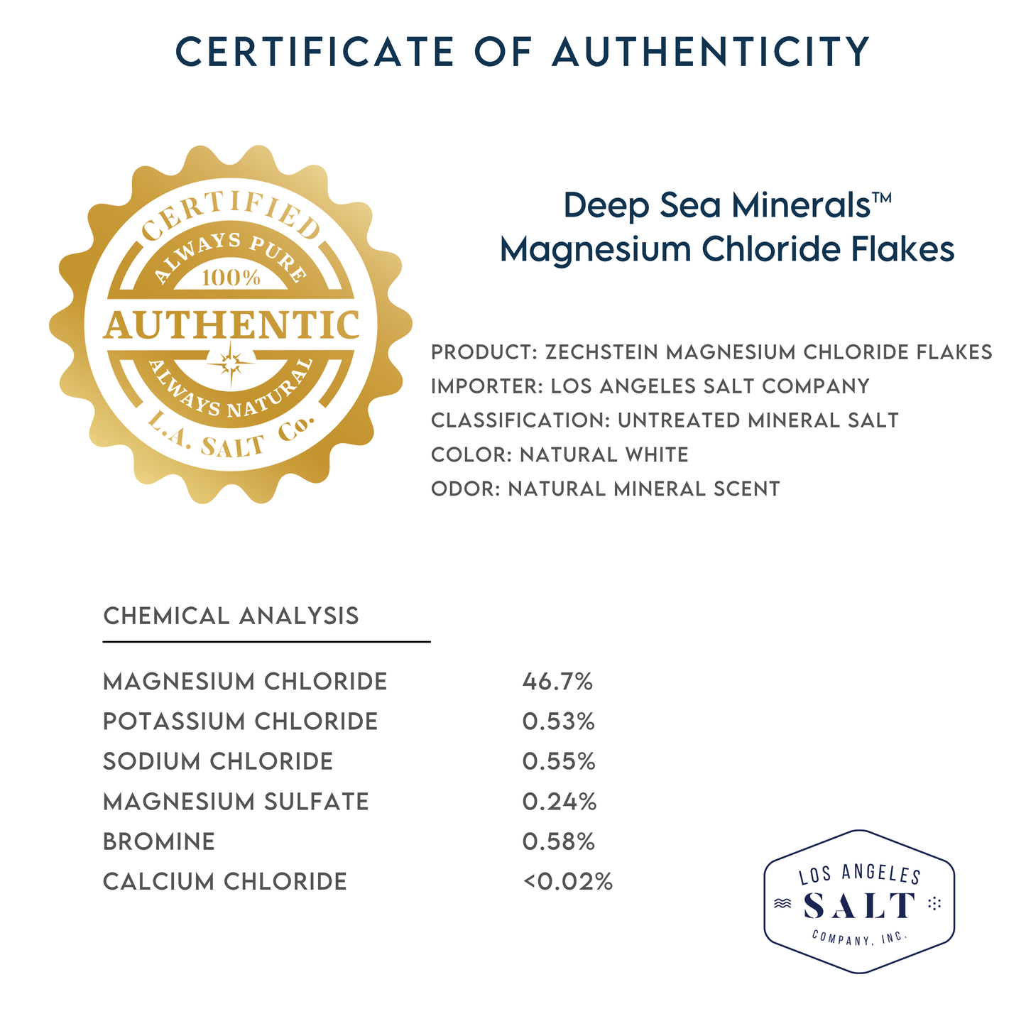 1 lb Deep Sea Minerals™ Zechstein Magnesium Chloride Flakes