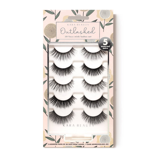 OUTLASHED 3D Faux Mink False Eyelashes Multi-Pack - KL5207
