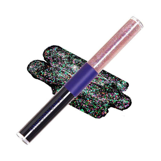 Quiet Riot 2-in-1 Glitter Lip Duo - Black (Chasm)